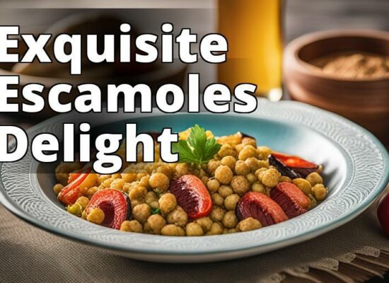 The featured image should contain a close-up shot of a dish featuring escamoles